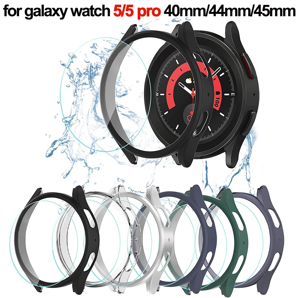 Accessories For Galaxy Watch 5 - Чехол + закаленное стекло для Samsung