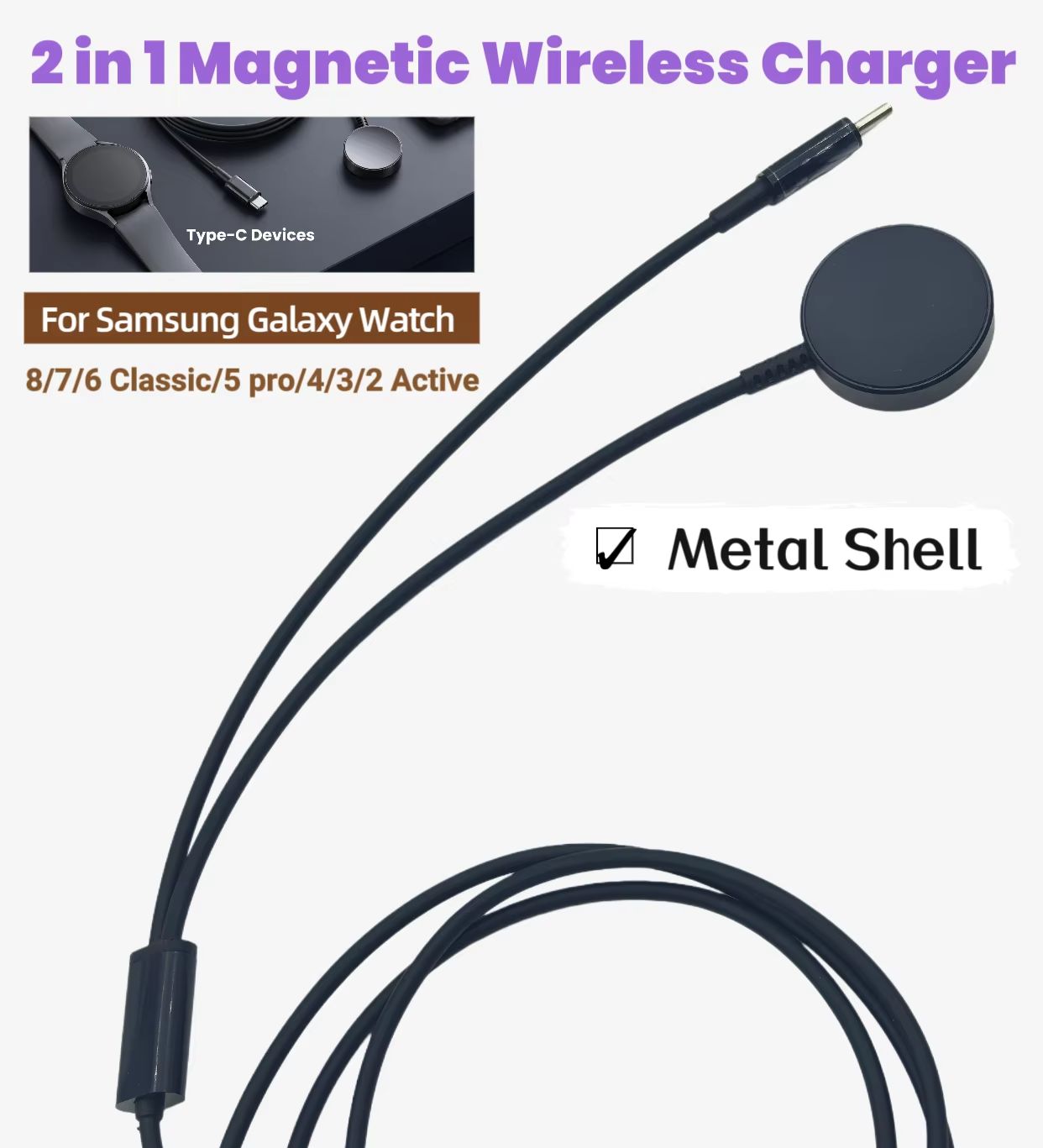 Магнитный беспроводной зарядны – обзор и цена Watch Charger Cable